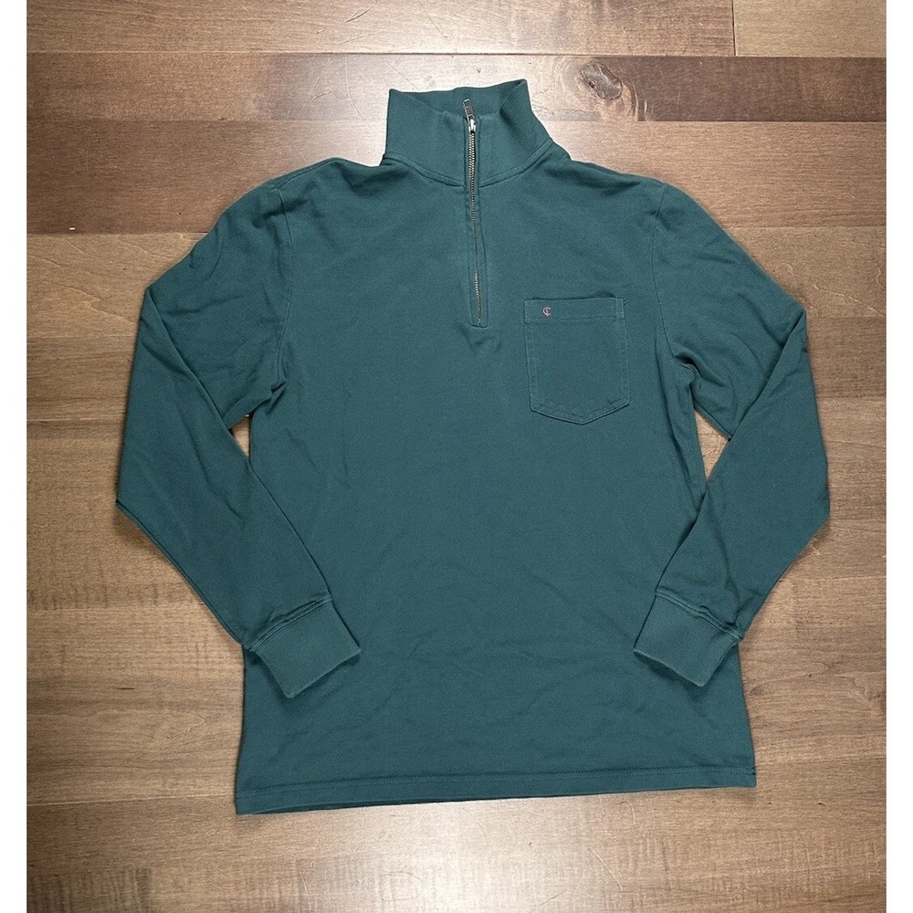 Criquet 1/4 Zip Pullover Mens‎ Small Green Long Sleeve Golf Outdoor Sweatshirt
